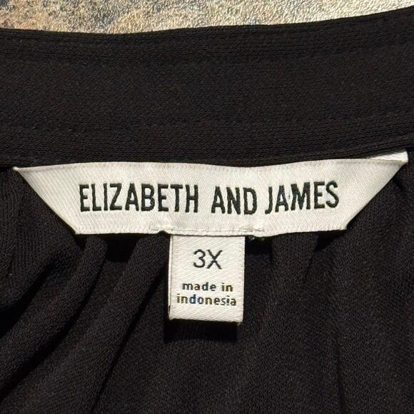 Elizabeth And James Dress Minimalist 90s Boho Monochrome Classic Black Size 3X - Picture 3 of 6